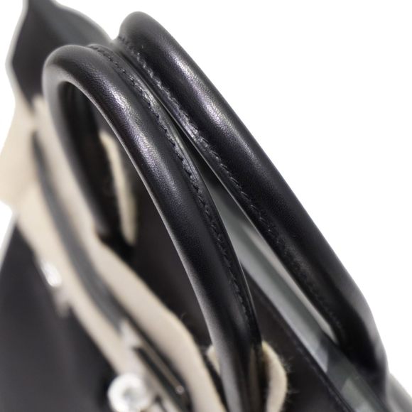 HERMES Hermes Birkin 25 Lock Handbag Black Silver Hardware Eva Color B Engrav... - Picture 10 of 16